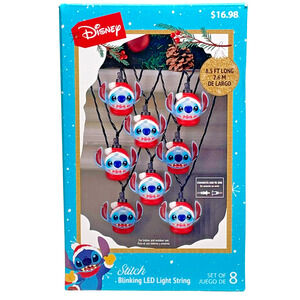 Disney Christmas Stitch Blinking Holiday LED String Lights 8.5'L 3 Available New